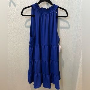 1.State Tiered Dress Blue NWT Large